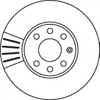 Гальмівний диск передній вентильований 256х24мм opel astra g 98-05 JURID 562069JC