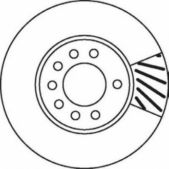 Тормозной диск передний (280x25) (вентилируемый) opel astra zafira 98- JURID 562070JC