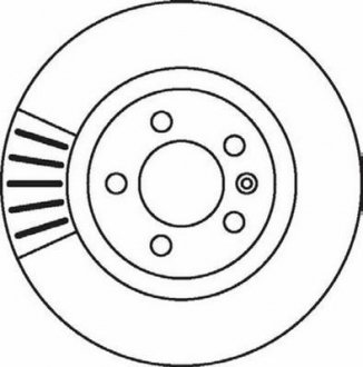 Тормозной диск передний (вентилириемый) (280x24) vw t4 90-03 (15") JURID 562080JC