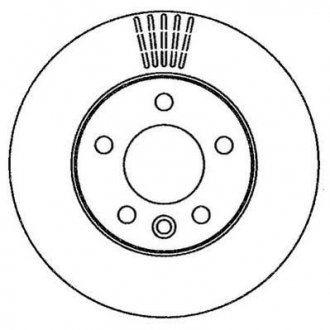 Тормозной диск задний (294x22) (5 отверстий) vw t5 03- JURID 562262JC