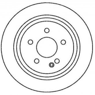 Гальмівний диск задній (296x10 мм) mb vito (w639) 03- JURID 562263JC (фото 1)