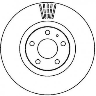 Гальмівний диск передній (вентильований) (30x112 мм) audi a6 c6 a8 d3 02-11 JURID 562265JC (фото 1)