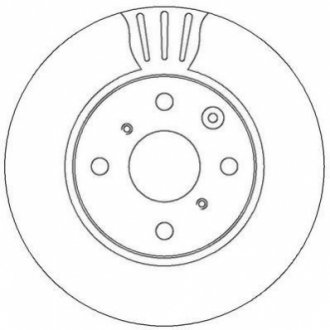 Citroen диск гальмівний передній c1, peugeot 107/108, Toyota aygo 05- JURID 562311JC (фото 1)