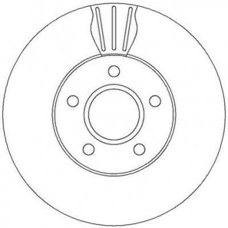 Гальмівний диск передній ford focus, c-max 03-, volvo s40, v50 04-(278x25) JURID 562364JC (фото 1)