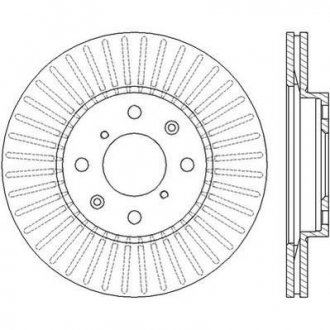 Гальмівний диск передній (252x20 мм) opel agila b JURID 562456JC