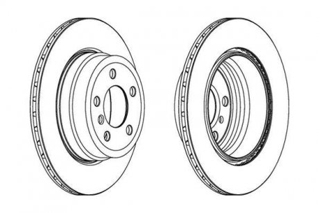 Тормозной диск задний (вентилируемый) (320x20) bmw x5 (e70/f15) x6 (e71/f16) 06- JURID 562521JC