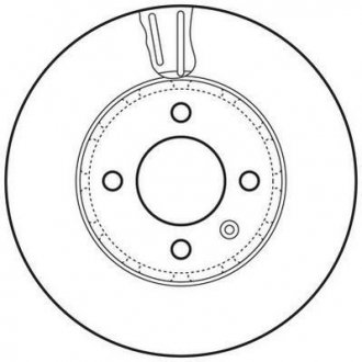 Гальмівний диск передній (256x22 мм) seat mii skoda citigo JURID 562727JC (фото 1)