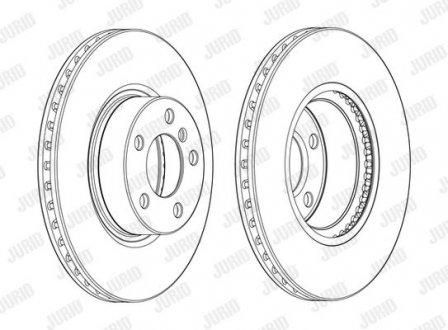 Тормозной диск передний (328x28 мм) bmw x3 (f25) x4 (f26) 10-18 JURID 562891JC-1