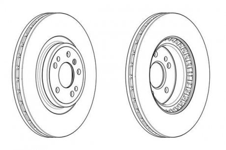 Тормозной диск передний (330x32 мм) mb (w166/w292) 11-19 JURID 563002JC-1 (фото 1)