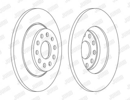 Гальмівний диск задній (300x12 мм) (5 та 9 отворів) vag 12- JURID 563168JC