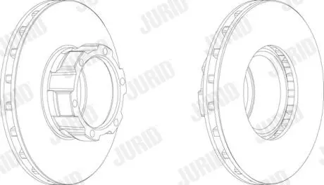 Тормозной диск передний mercedes-benz vario 1996- JURID 567770J