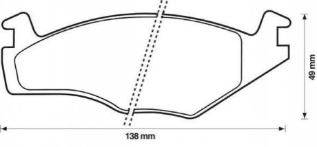 Тормозные передние колодки (19.7 мм) (система kelsey-hayes) vag 75-99 JURID 571317J (фото 1)