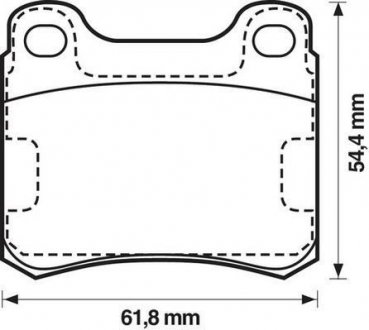 Тормозные колодки задние (13.5 мм) mb (w201) 82-93 JURID 571344J (фото 1)