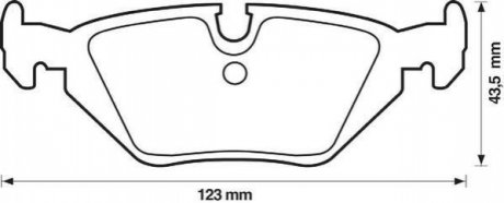 Тормозные колодки задние (17 мм) (система ate) bmw 3 e36 e46 z4 88-08 JURID 571527J (фото 1)