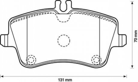 Комплект тормозных колодок, дисковый тормоз JURID 571987J (фото 1)
