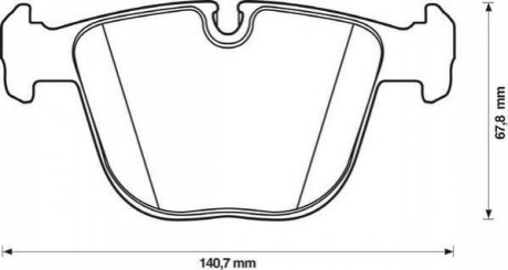 Комплект тормозных колодок, дисковый тормоз JURID 571991J (фото 1)