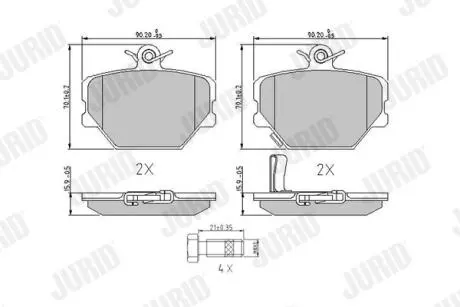Колодки тормозные дисковые JURID 571995J