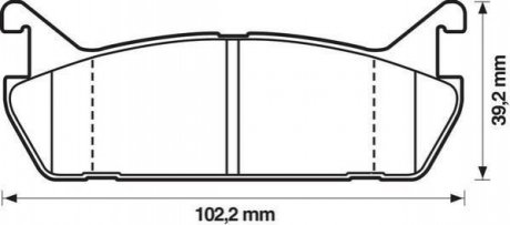 Mazda колодки тормозные задние 323 1.9i 16v 89-94 JURID 572163J