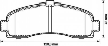 Колодки тормозные передние micra 92- JURID 572257J (фото 1)