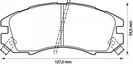 Subaru колодки гальмівні передн. JURID 572275J (фото 1)