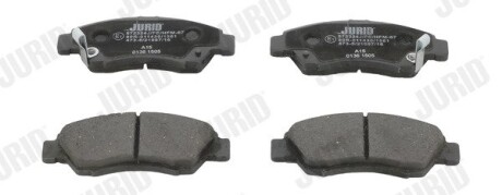 Тормозные колодки передние (15.8mm) honda civic 1.5/1.6i(eg);1.6(eh) 91-95 JURID 572324J