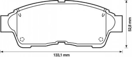 Тормозные колодки передние (17.5mm) toyota corolla 07/92-(aisin), geely byd iii JURID 572333J