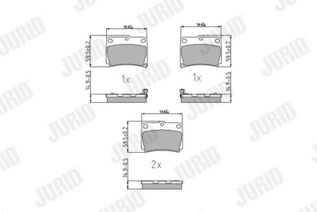 Колодки тормозные дисковые JURID 572519J