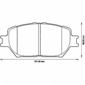 Тормозные колодки передние (17.5mm) toyota camry 01- JURID 572553J (фото 1)
