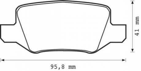 Колодки гальмівні задні (14.3 мм) mb a-class vaneo 97-11 JURID 573082J (фото 1)