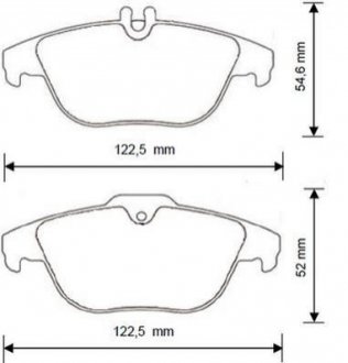 Гальмівні колодки задні (17.6 мм) (система ate) mb (w204/w207) 07-16 JURID 573248J