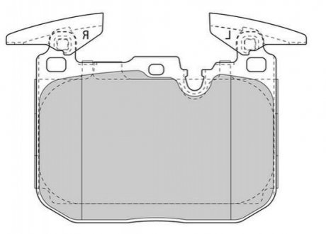 Тормозные колодки передние (18.3 мм) (система brembo) bmw 11- JURID 573355J