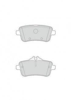 Тормозные колодки задние (16.5 мм) (система trw) mb 11- JURID 573466J (фото 1)