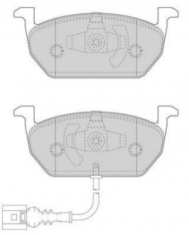 Комплект тормозных колодок, дисковый тормоз JURID 573606J (фото 1)