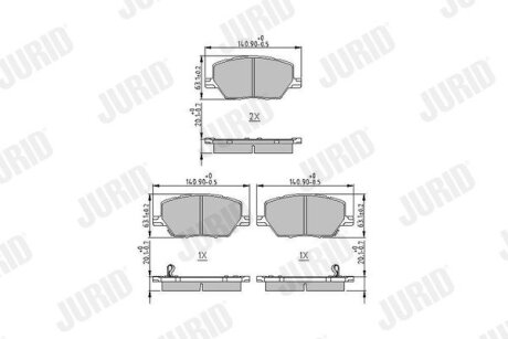 Колодки гальмівні дискові JURID 573610J