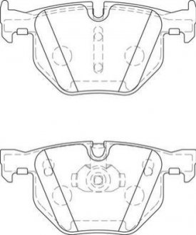 Тормозные колодки задние (17 мм) (система ate) x5 (e70/f15) x6 (e71/f16) 06-19 JURID 573744J (фото 1)