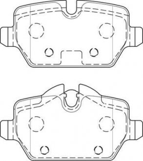 Тормозные колодки задние (17 мм) (система trw) bmw 1 (e81/e87/f20) 07-15 JURID 573755J (фото 1)