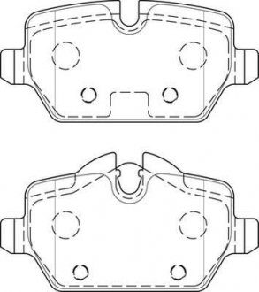 Гальмівні колодки задні (17 мм) (система trw) bmw 1 (e81/e87/f20) 07-15 JURID 573755J