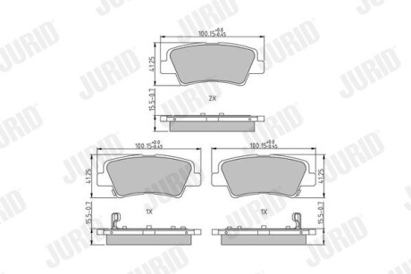 Тормозные колодки задние JURID 573816J