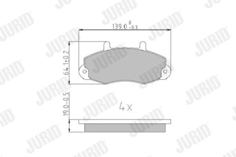 Тормозные колодки перед JURID 573950J