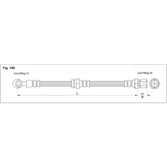 Шланг тормозной перед K&K FT0191