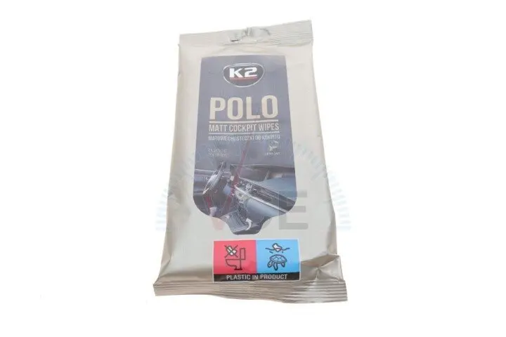Салфетки по уходу за элементами из пластмассы и резины в салоне Polo Matt Cockpit Wipes (24 шт) K2 K425 (фото 1)