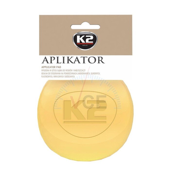 Губка-аплікатор для восків та поліролів Gold Aplikator жовта K2 L710 (фото 1)