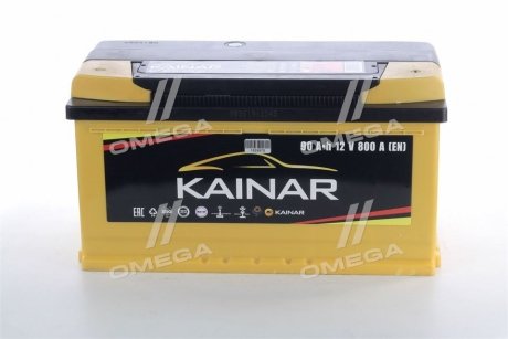 Аккумулятор 90ah-12v standart + (353х175х190), r, en800 KAINAR 090 261 0 120 ЖЧ (фото 1)