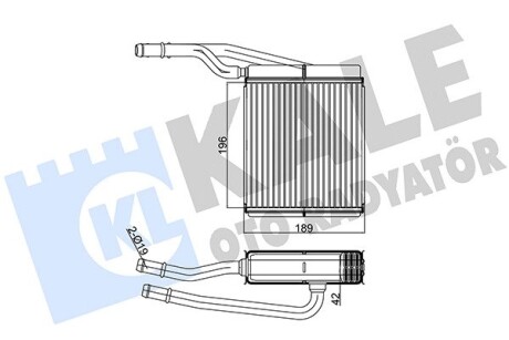 Радіатор нагрівника Ford Focus, Transit Connect OTO RADYATOR KALE 177400 (фото 1)