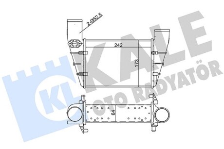 Vw интеркулер audi a4/6,passat 1.8t/1.9tdi 97- KALE 341900