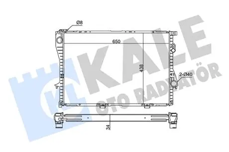 Bmw радіатор охолодження 5 e39,7 e38 520/750 KALE 341915