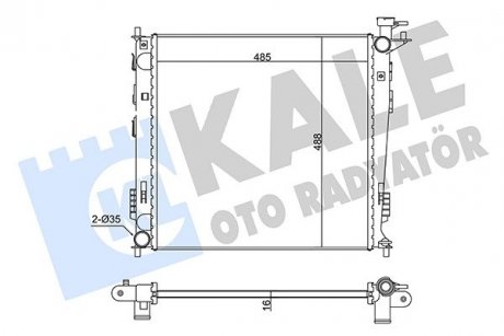 Hyundai радиатор охлаждения ix35,kia sportage 1.7/2.0crdi 10- KALE 341960 (фото 1)