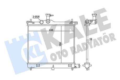 Hyundai радіатор охолодження i10 1.0/1.2 08- KALE 341975