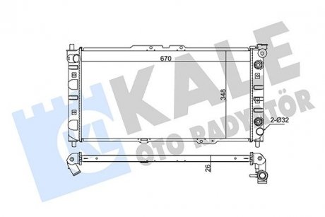 Mazda радіатор охолодження mazda 323 fv 1.5/1.8 94- KALE 342015