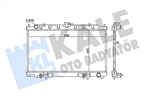 Nissan радіатор охолодження maxima qx iv 2.0/3.0 00- KALE 342045 (фото 1)